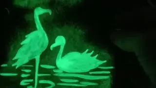 #Radium glowing painting