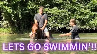 RIVER DAY WITH HUCKLEBERRY + FIRST TIME  WITH BIT AND BRIDLE