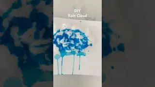 Make a rain cloud activity with cotton balls, water, food coloring, and paper!