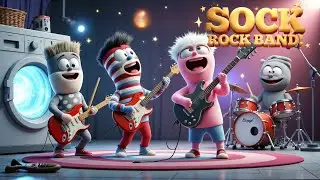 🧦🎸 Lost Sock Rock Band! Where Do Lost Socks Go? 🎵 Sock Rockets in the Dryer 🎶 Funny Kids Song 2025 💙