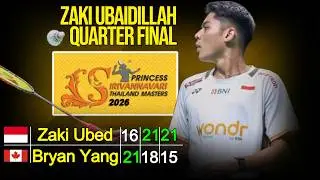 Zaki Ubaidillah vs Brian Yang (Can) | Quarter Final Thailand Masters 2026 | Live Badminton Reaction