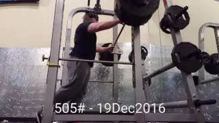 Squat PR -- 505# -- 19Dec2016