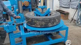 Radial Tyre Cutting Machine | One Side/Tread Cutting Machine | Singla Enterprises