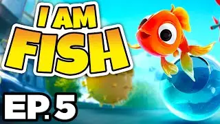 ✈️ SNEAKING INTO AIRPLANE, TAKE FLIGHT, FLYING FISH LEVEL 3!! - I Am Fish Ep.5 (Gameplay Let's Play)