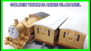 Golden Thomas Annie & Clarabel Trackmaster custom Thomas and Friends