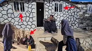 The destruction of the girls' house by a lonely, crazy old mountain man
