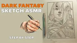 INSANE Pencil Drawing ASMR 🎧 Dark Fantasy Portrait | Satisfying Relaxation