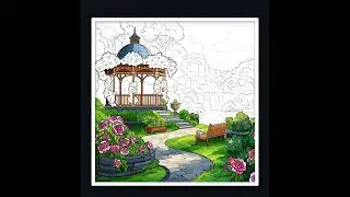 Scenic Park Zen Color  #art #coloringadventure #artandcraft #drawing #artcoloringpages #illustration