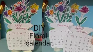 DIY homemade flower  calendar 2025. #diy #art #craft #nusrat art and craft