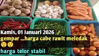 Gempar,,diawal tahun harga cabe rawit hijau dipasar tradisional meledak,,!!