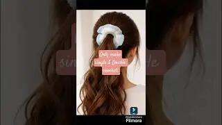 Easy Hair Scrunchie Crochet | Hair Style Beginners|How to crochet #shorts#shortsfeed #hairstyle