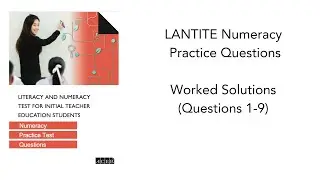 LANTITE Numeracy ACER Practice Questions Walkthrough | Questions 1-9 | Maths Worked Solutions