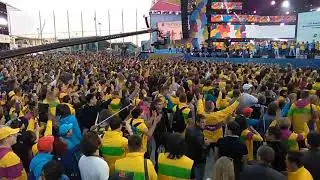 Флэшмоб на церемонии закрытии ВФМС-XIX в Сочи, 21 октября 2017 года
