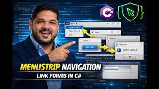 C# Windows Forms Tutorial #9 | MenuStrip Navigation & Open New Forms (Step-by-Step)