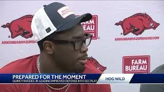 HOG WILD PREGAME SHOW | Quincy Rhodes Jr. leads improved Arkansas defense into SEC play