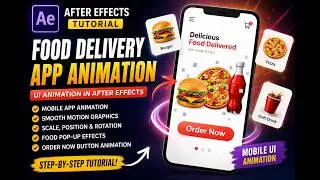 After Effects Food Delivery App Promo Animation | Step-by-Step Tutorial