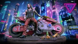 Cyberpunk 2077 3D Printed Diorama (Gambody model)