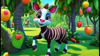 Okapi Tongues Go Lick Lick Lick | English Nursery Rhyme | Kids Songs | Baby Music
