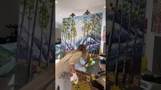 #art #short The making of &ldquo;Abundance&rdquo; 72x60&rdquo;  Hope you enjoy!  #giselledenis #ar