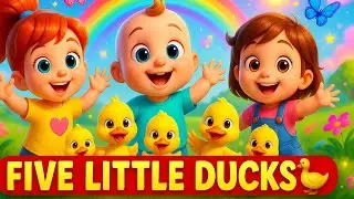 🐥 Five Little Ducks Went Out One Day | Bubble Beeps Rhymes | Fun Counting Song for Kids 🌈🎶