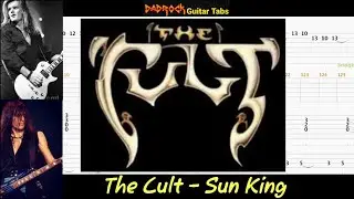 Sun King - The Cult - Guitar + Bass TABS Lesson