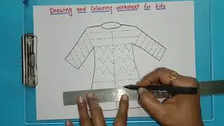 Drawing and colouring worksheet for kids/ Worksheet for kindergarten kids