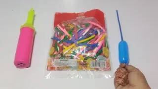 Popping Fun with Colorful Stick Balloon play and Fun with Blue Stick Balloon ASMR Stisfying