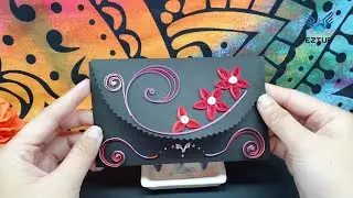 Quilling red seductive flower envelopes | Quilling flower 3D tutorial