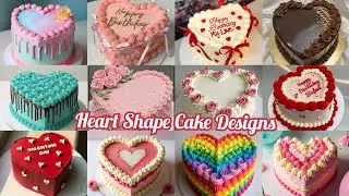 100+ Heart Shaped Cake Decorating ldeas/Couple Cake Designs/ Heart Shape Cake Design for beginners 