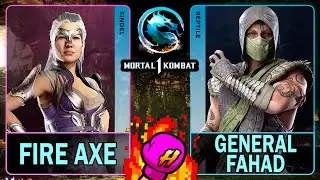 MK1 Fire Axe (SINDEL) VS General Fahad (REPTILE)🥊Mortal Kombat 1🥊4K 60ᶠᵖˢ