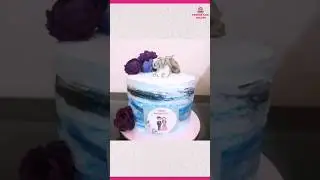 Team Colour Cake |With Flower | Multi Colors Cake  #cake #cakedesign #shorts