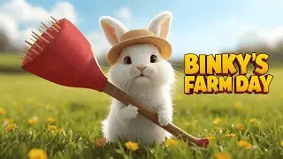 BINKY the Bunny&rsquo;s Morning Routine 🐰✨ | Cute Farm Bunny Working Hard | Relaxing ASMR Farm Sounds