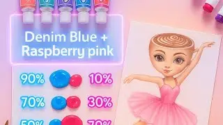Color Mixing | Watercolor & Canvas Painting | Satisfying Ballerina Cappuccina ASMR #zarmeenasmeerart