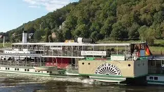 In K&ouml;nigstein begegnen sich am 3. Oktober 2025 die historischen Raddampfer LEIPZIG und KURORT RATHEN