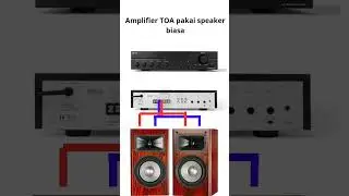 Skema pemasangan speaker pasif biasa rumahan pakai amplifier toa #viralshorts #horeg