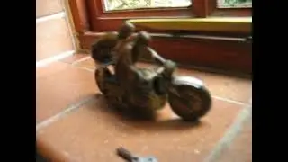 EARLY PRE-WAR CKO KELLERMANN NR. 353 TIN WIND UP 30's WORKING SOZIUS MOTORCYCLE