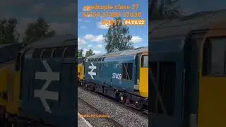 DRS train move quadruple class 37 37259 37409 37038 D6817 Great roar and tones￼ #class37 #train #drs