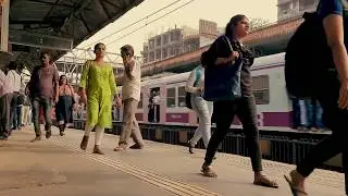 Mumbai Local Train Malad Station.
