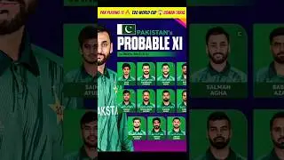 🇵🇰 Pak playing 11 😱vs India 🇮🇳 | t20 world cup 2026 🏏| #indvspakt20worldcup2026 😱| Pak team #shorts