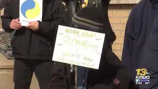 Rally for Ukraine at Acacia Park in Colorado Springs