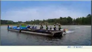 Triple Evinrude E-Tec 225hp World Record triple Ski Pyramid