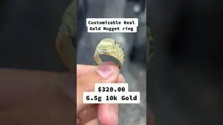 Customizable Real Gold Nugget Ring by Ijaz Jewelers
