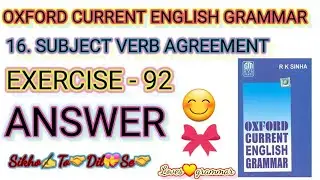 Oxford current english grammar/ch- subject verb agreement/ Exercise- 92 / loves💝grammar