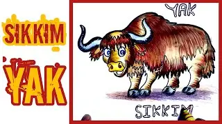 SIKKIM YAK DRAWING #Sikkim Culture Drawing #Art Integration Project
