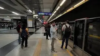 Yellow Line Merto Station Rajivchowk | Crowded Area Merto Transport 