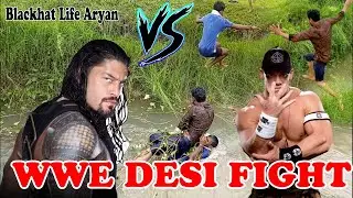 WWE DESI STYLE FIGHT IN WATER FALL || wwe fight dubbed || wwe spoof fight