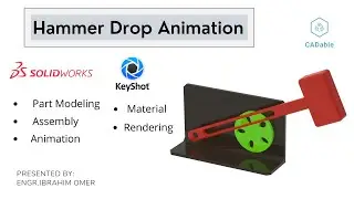 Hammer drop animation solidworks | Hammer drop animation keyshot | Solidworks and keyshot tutorials