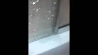 Shower door leak