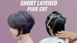 How to Cut a Perfect Short Layered | Short Layered Cut Secrets for Thick Hair | Guide Step-by-Step