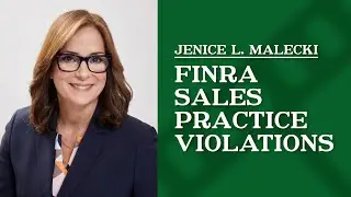 FINRA Sales Practice Violations | Jenice L. Malecki